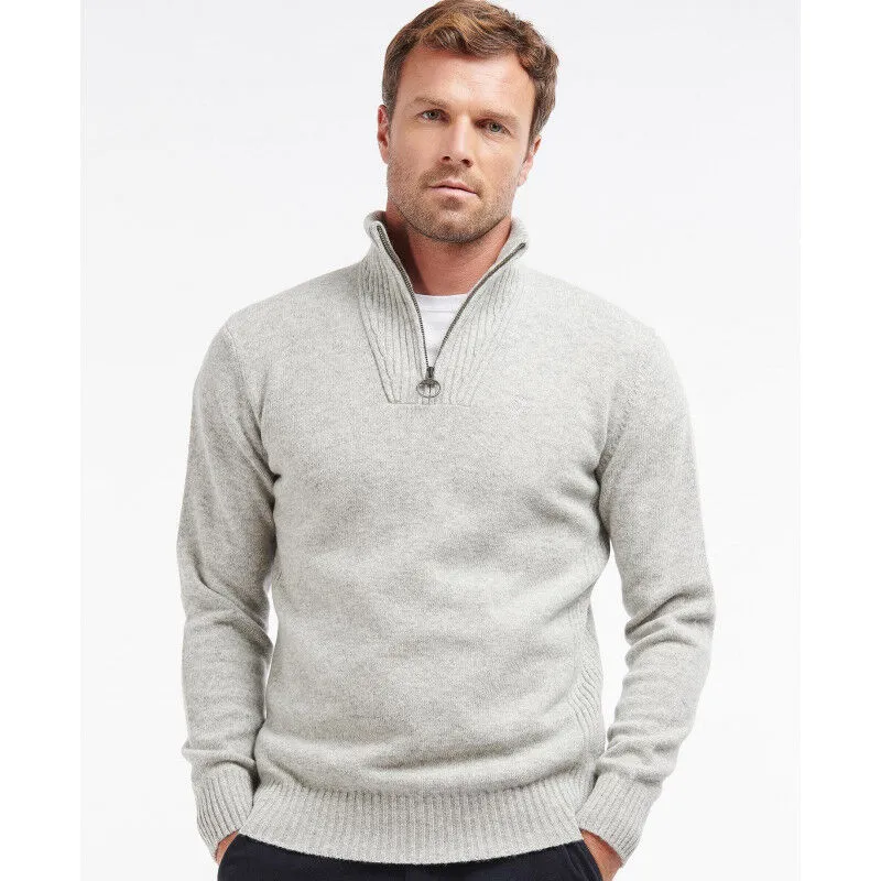 Barbour Essential Lambswool Half Zip Knitted Jumper - Pull en laine mérinos homme