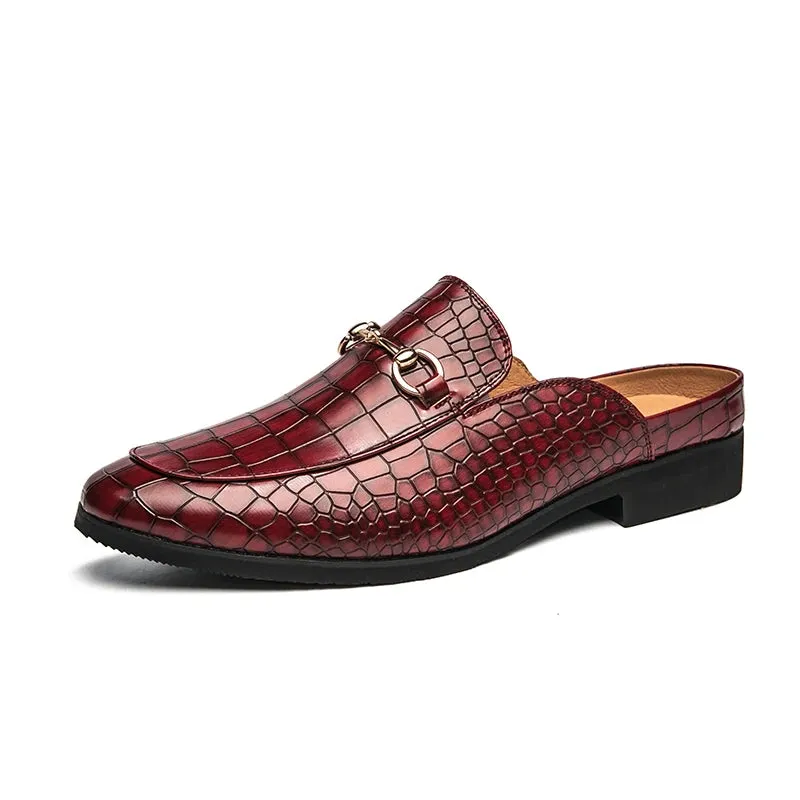Mocassin luxe effet croco pour homme