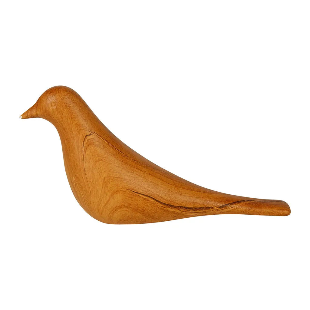 Oiseau en céramique effet bois H 12.5cm 