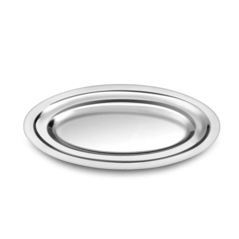 Platerie unie 6 plats ovales 22x14cm