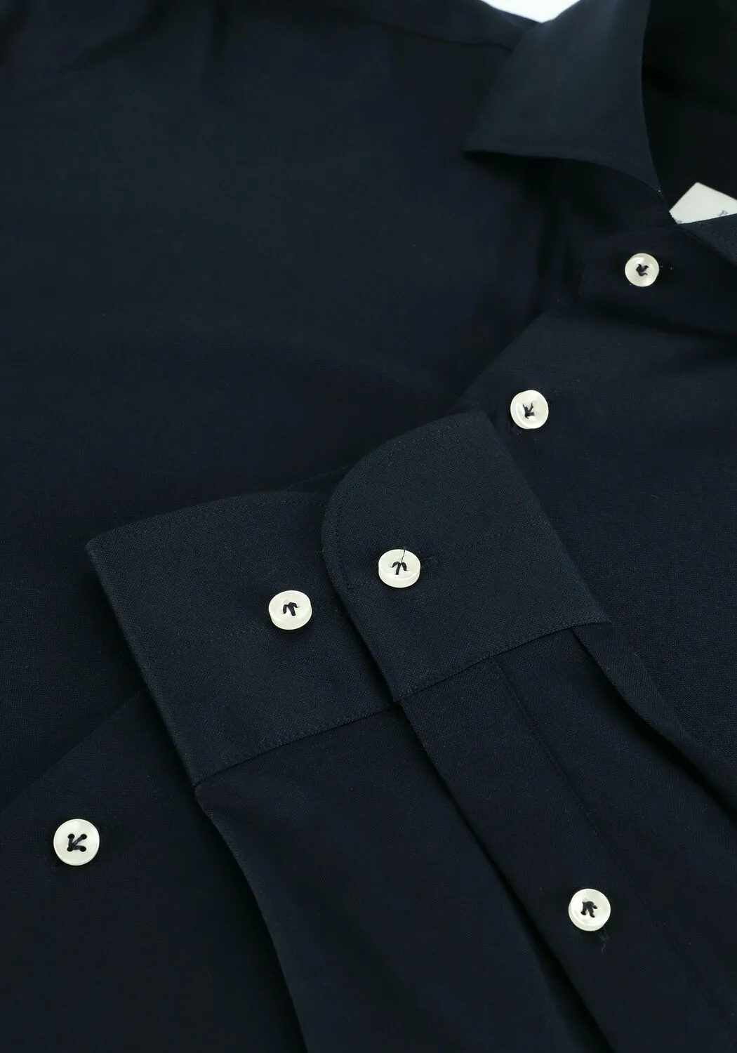 profuomo chemise classique shirt x-cutaway japanese knitted bleu foncé