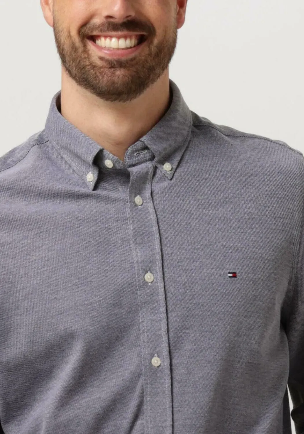 tommy hilfiger chemise classique 1985 knitted sf shirt bleu foncé